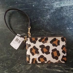 NWT Coach ocelot wristlet